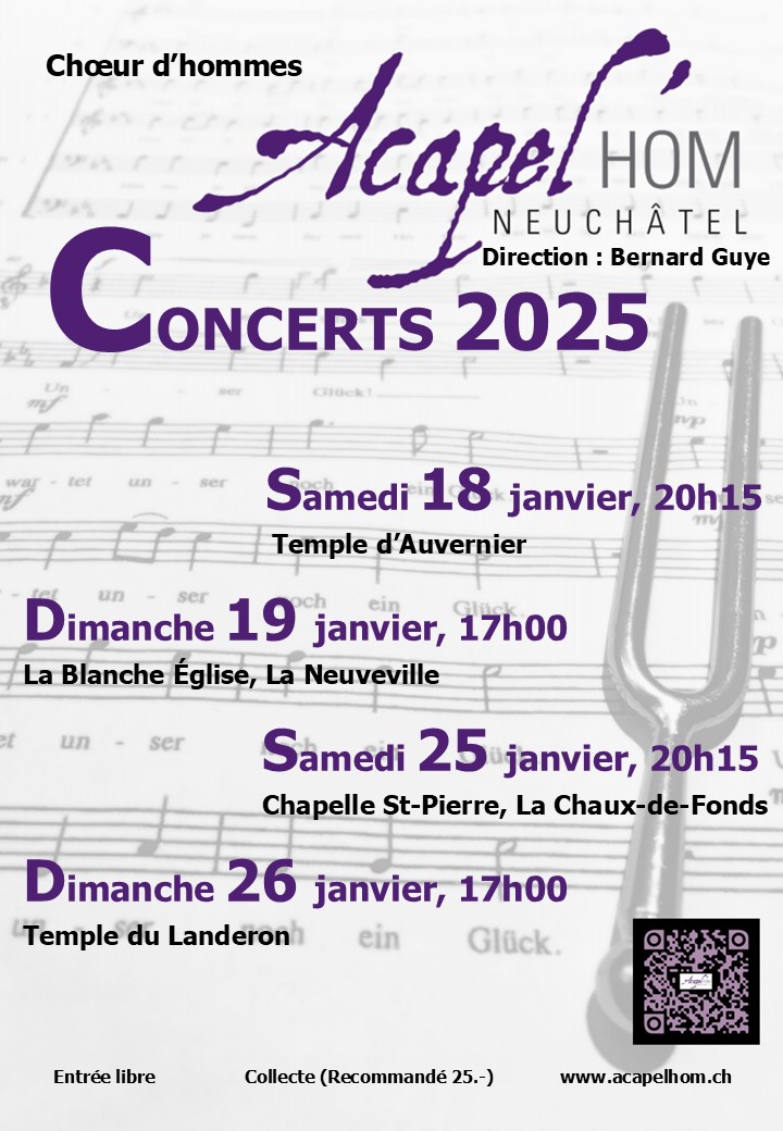 Chœur d’hommes Acapel’HOM – Concerts annuels